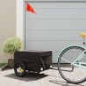 vidaXL Rimorchio da Bici da Carico Nero 30 kg in Ferro