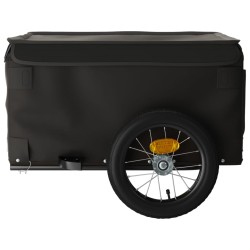 vidaXL Rimorchio da Bici da Carico Nero 30 kg in Ferro