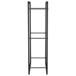    Portalegna Nero Opaco 50x28x94 cm Acciaio