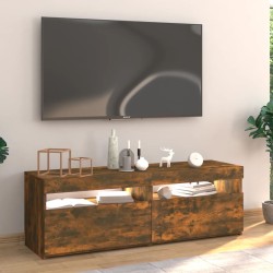    Mobile Porta TV con Luci LED Rovere Fumo 120x35x40 cm