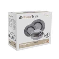 Eurotrail Set Stoviglie 16 pz Nebu Grigio