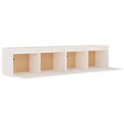 vidaXL Pensili 2 pz Bianchi 80x30x35 cm in Legno Massello di Pino