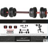 XQ Max Set di Manubri e Bilanciere 3 in 1 20 kg