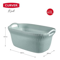 Curver Cesto Portabiancheria Knit 40 L Azzurro