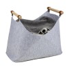 HI Cestino in Feltro con 2 Manici 54x30x40 cm Grigio