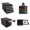 Exacompta Set Cassetti da Scrivania Big-Box Plus Harlequin 5 Cassetti