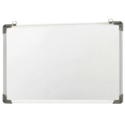 Lavagna Magnetica Bianca Cancellabile a Secco 50x35 cm Acciaio