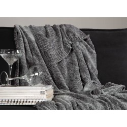 Venture Home Coperta Decorativa Ally 170x130cm Poliestere Grigio Scuro