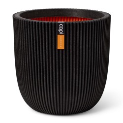 Capi Vaso Groove 43x41 cm Nero