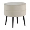 Venture Home Pouf Pot 40x40x40 cm Velluto Nero e Beige Chiaro