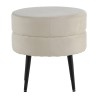 Venture Home Pouf Pot 40x40x40 cm Velluto Nero e Beige Chiaro