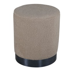 Venture Home Pouf Benji 35x35x42,5 cm Pelliccia Beige e Nero