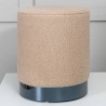 Venture Home Pouf Benji 35x35x42,5 cm Pelliccia Beige e Nero