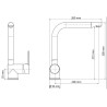 SCHÜTTE Miscelatore con Beccuccio Alto RIO Acciaio Inox Bianco Opaco