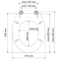 SCHÜTTE Tavoletta WC con Chiusura Ammortizzata BALANCE in MDF