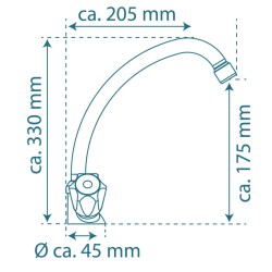 SCHÜTTE Miscelatore con 2 Maniglie a Bassa Pressione Duo-Mix II Cromo