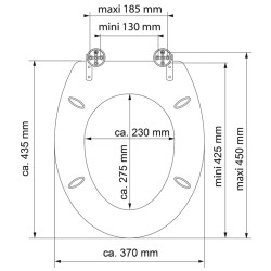 SCHÜTTE Tavoletta WC Lucida con Chiusura Ammortizzata BALANCE in MDF