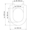 SCHÜTTE Tavoletta WC in Duroplast WHITE Forma a D