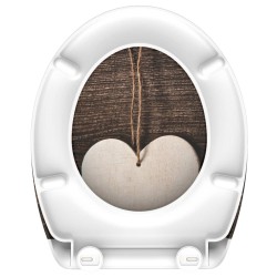 SCHÜTTE Tavoletta WC Duroplast Chiusura Ammortizzata WOOD HEART Stampa