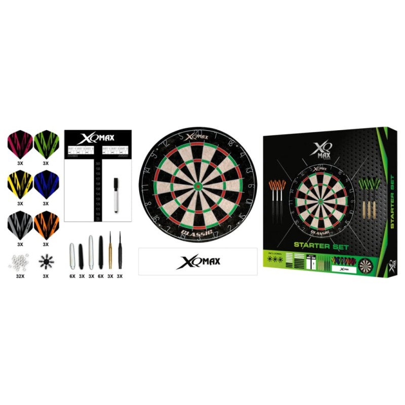 XQmax Darts Set di Freccette 90pz per Principianti 23g Ottone Acciaio