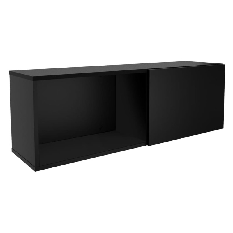 FMD Appendiabiti a Muro con Scomparto 99,1x27,2x33 cm Nero