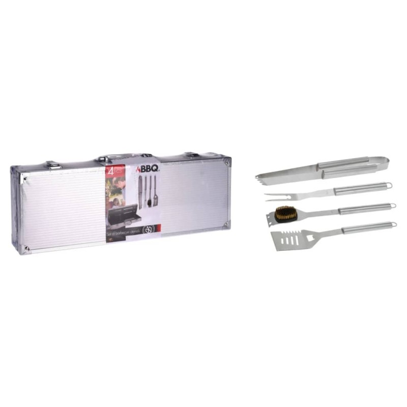 ProGarden BBQ Set di Attrezzi per Barbecue 4 pz