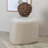 Venture Home Pouf Peg 46x46x41 cm Velluto Bianco