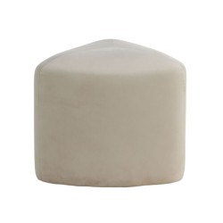 Venture Home Pouf Peg 46x46x41 cm Velluto Bianco