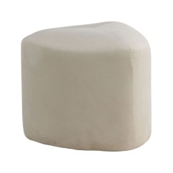 Venture Home Pouf Peg 46x46x41 cm Velluto Bianco