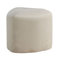 Venture Home Pouf Peg 46x46x41 cm Velluto Bianco