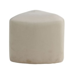 Venture Home Pouf Peg 46x46x41 cm Velluto Bianco