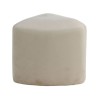 Venture Home Pouf Peg 46x46x41 cm Velluto Bianco