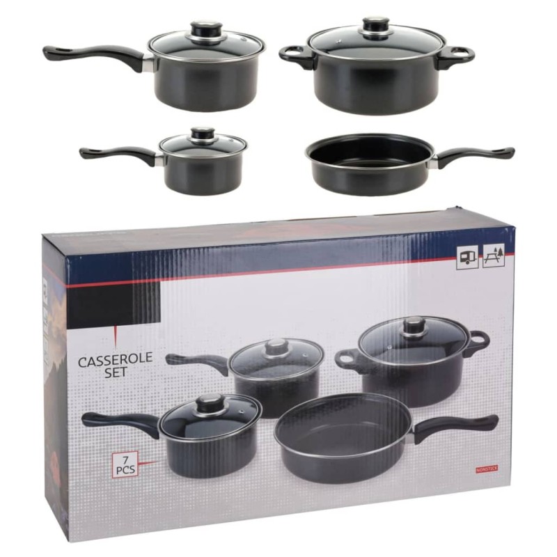 Excellent Houseware Set di Casseruole Antiaderenti 7 pz 