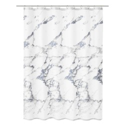 Kleine Wolke Tenda da Doccia Marble 180x200 cm Bianca e Grigia