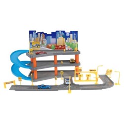 Tender Toys Set Gioco Garage 4 Auto Giocattolo 62x31x33cm Grigio e Blu