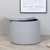 Venture Home Pouf Dunken 51x51x43 cm a Coste Grigio