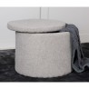 Venture Home Pouf Dunken 51x51x43 cm Pelliccia Grigio