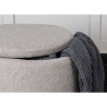 Venture Home Pouf Dunken 51x51x43 cm Pelliccia Grigio