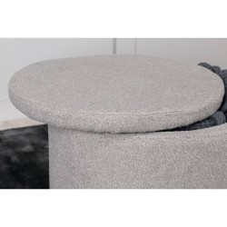 Venture Home Pouf Dunken 51x51x43 cm Pelliccia Grigio