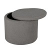 Venture Home Pouf Dunken 51x51x43 cm Pelliccia Grigio