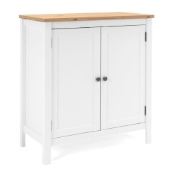 Finori Credenza Bergen 1 Bianca e Rovere Artigianale