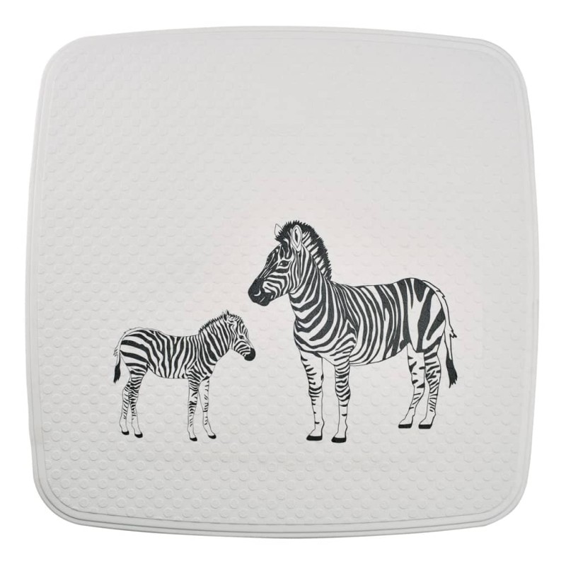 RIDDER Tappeto per Doccia Zebra 54x54 cm Bianco e Nero