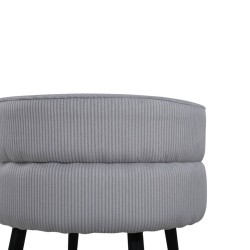 Venture Home Pouf Pot 40x40x40 cm a Coste Nero e Grigio