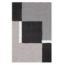 Kleine Wolke Tappeto da Bagno Dakota Platinum 55x65 cm Grigio e Nero