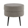 Venture Home Pouf Pot 40x40x40 cm Pelliccia Nero e Grigio