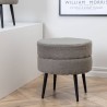 Venture Home Pouf Pot 40x40x40 cm Pelliccia Nero e Grigio