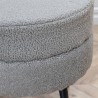 Venture Home Pouf Pot 40x40x40 cm Pelliccia Nero e Grigio