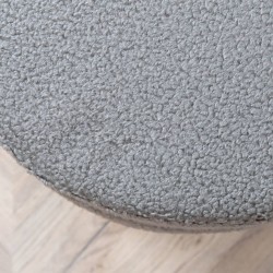 Venture Home Pouf Pot 40x40x40 cm Pelliccia Nero e Grigio