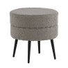 Venture Home Pouf Pot 40x40x40 cm Pelliccia Nero e Grigio