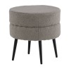 Venture Home Pouf Pot 40x40x40 cm Pelliccia Nero e Grigio